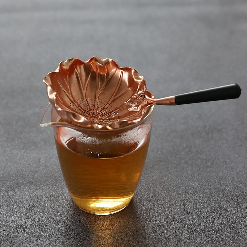 Chinese Traditions Copper Tea Strainers Handmade Tea Filter Tea Accessories Set