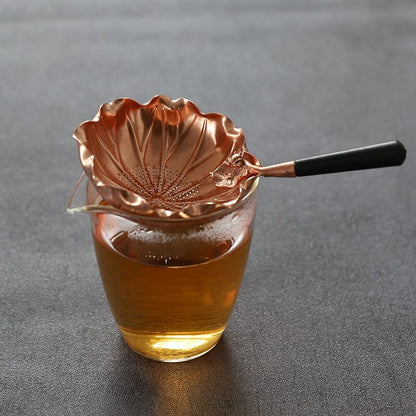 Chinese Traditions Copper Tea Strainers Handmade Tea Filter Tea Accessories Set