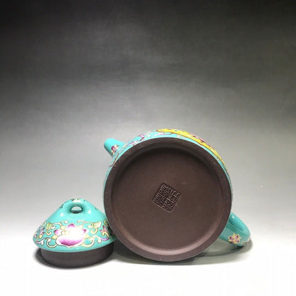 Chinese Yixing Zisha Clay Handmade Exquisite Teapot （秦权 底款：陈涛手制）