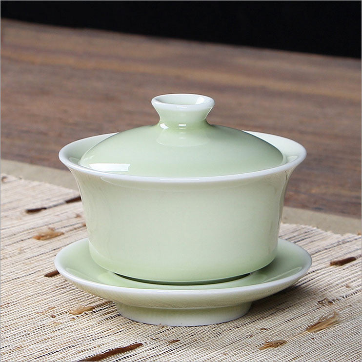 Longquan Celadon Teabowl,jade Green Porcelain Teabowl 4 Optional Colors 龙泉弟窑青瓷茶碗