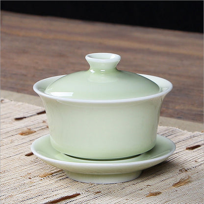 Longquan Celadon Teabowl,jade Green Porcelain Teabowl 4 Optional Colors 龙泉弟窑青瓷茶碗