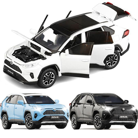 1/32 RAV4 Model Toy Car Alloy Metal Diecast Toy Vehicle Boys Toys for Kids Gifts