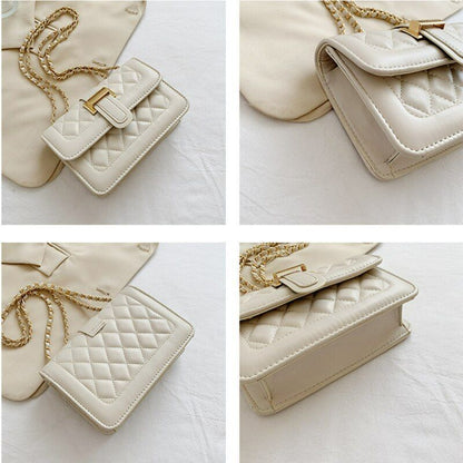 Fashion Leather Women Shoulder Bag Satchels Solid Color Crossbody Hasp Handbag