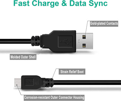 3FT Mini USB Data Sync Charger Charging Cable Cord SatNavs, Dash Cam Lot