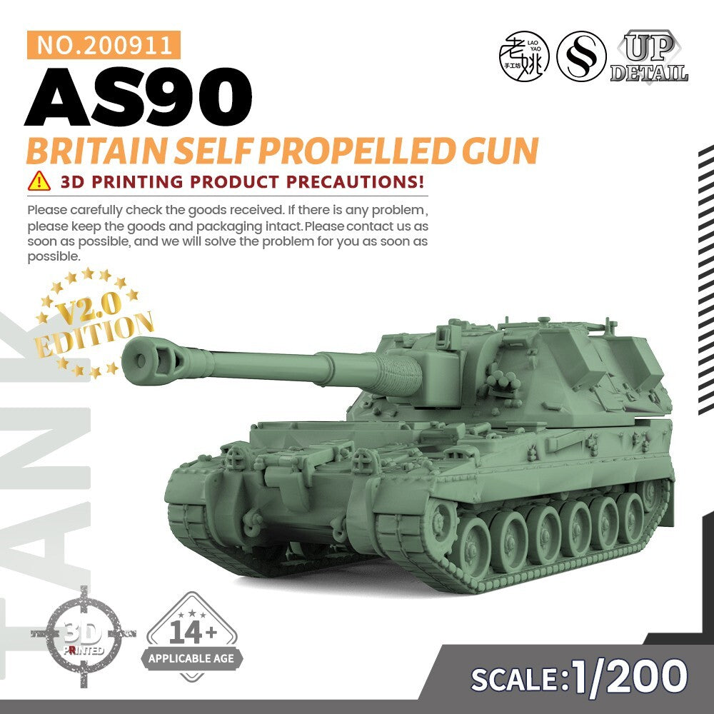 SSMODEL SS200911 1/200 Military Model Kit Britain AS90 Self Propelled Gun
