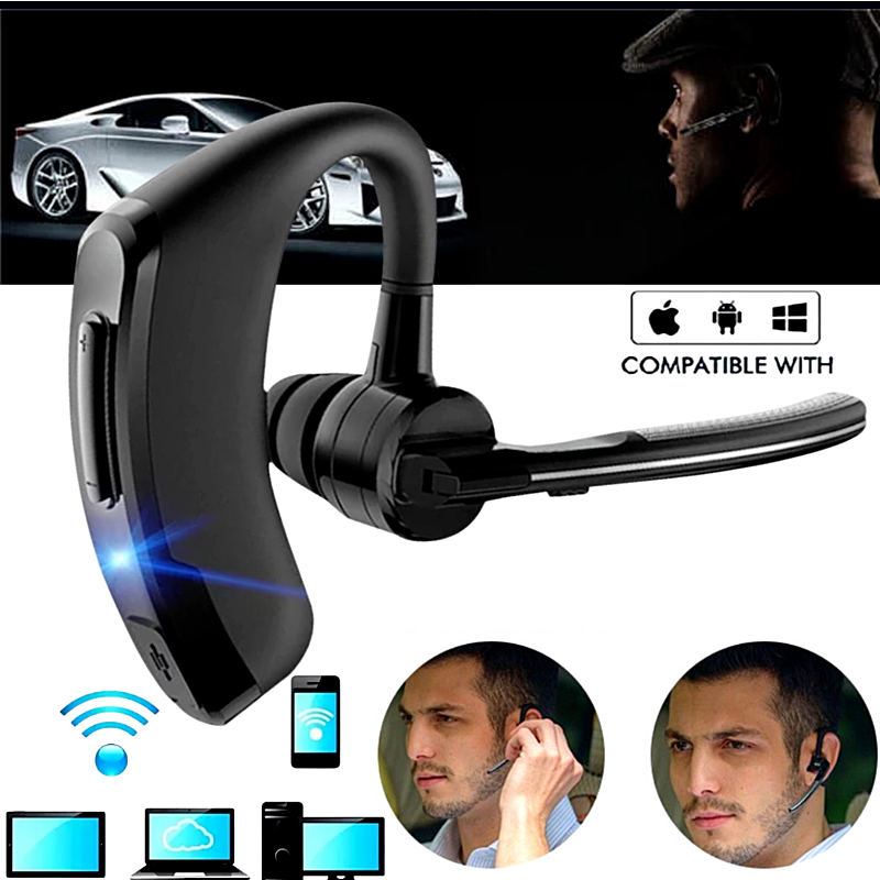 Bluetooth Earpiece Wireless Headset Driving Trucker Earbuds Noise Cancelling US