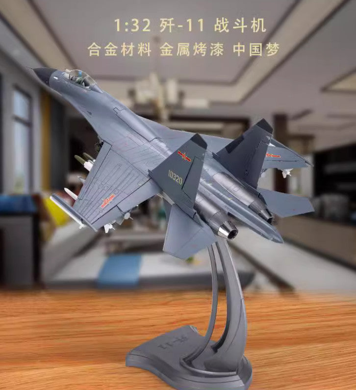 1:32 72CM J-11 Fighter Plane Aircraft Diecast Military Airplane Aeroplane Model