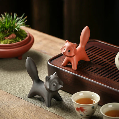 Little Fox Handmade Tea Pet Purple Sand Can Raise Tea To Play Tea Set Ornaments