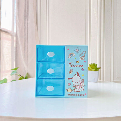 Cute Kuromi Girl Desktop Multi grid Cosmetics Storage Box Creative Pen Holder
