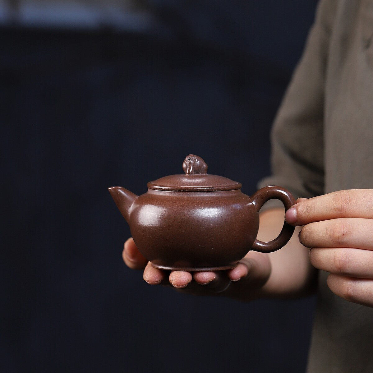 Chinese Tea Pot Marked 7 Infuser Holes Authentic Yixing Zisha Pot 160ml Handmade