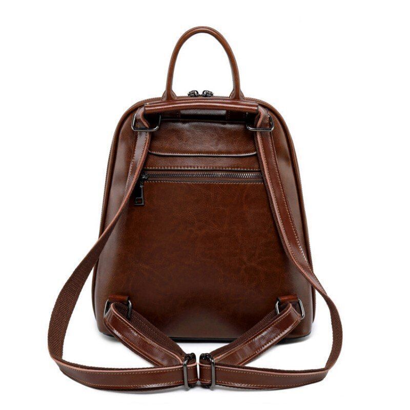 School backpack Genuine leather Purse Traveling Bags 26*10*28 CM Polyester Green