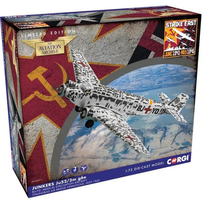 1:72 Corgi Junkers Ju-52/3M Air Ambulance Fighter Diecast Aircraft Plane Model