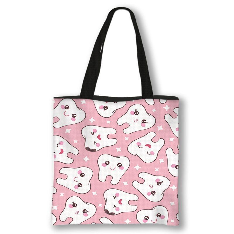 Handbag Casual Tote Bag Shoulder Purse Travelling Storage Pouch Polyester Print