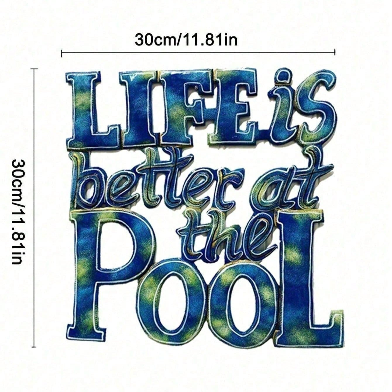 CIFbuy Coastal Beach House Metal Wall Art Summer Pool Party Nautical Home Decor