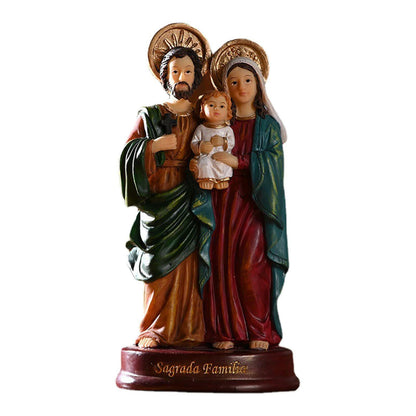 Holy Family Jesus Mary Joseph Statue Figurine Catholic Decoration Ornament