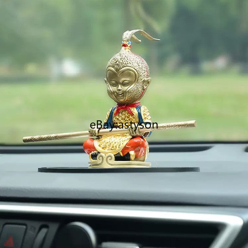 Copper Handmade Color painting Cartoon Edition Sun WuKong Monkey King God Statue
