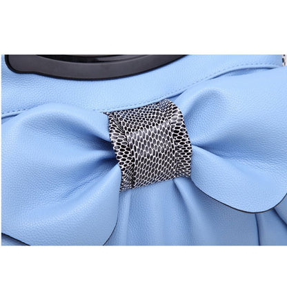 Bowknot Handbags Synthetic Leather Shoulder Messenger Bag Sweet Totes 34*15*26CM