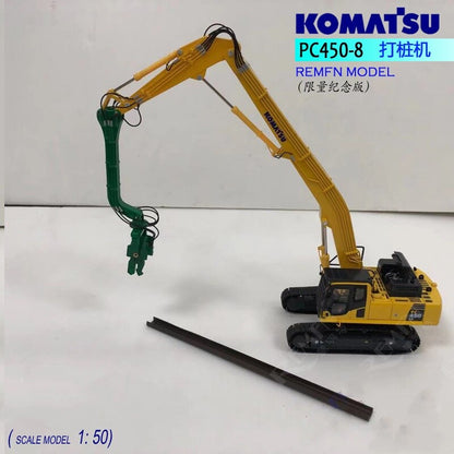1:50 PC450LC-8 Excavator Contruct Piling Machine Metal Equipment Diecast Model