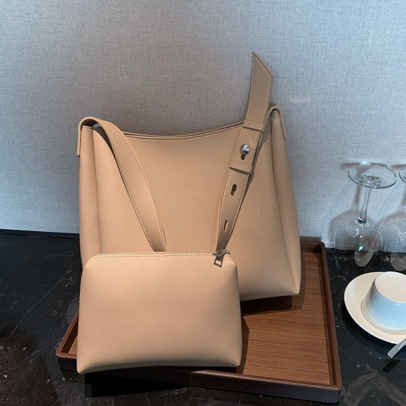 Women Handbag 2 PCS/set Large Capacity Shoulder Bag Leather Accessories 29*31*10