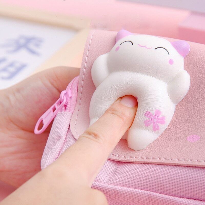 Kawaii Stationery Pensil Case Decompression Pencil Case Double Layer Pen Bag