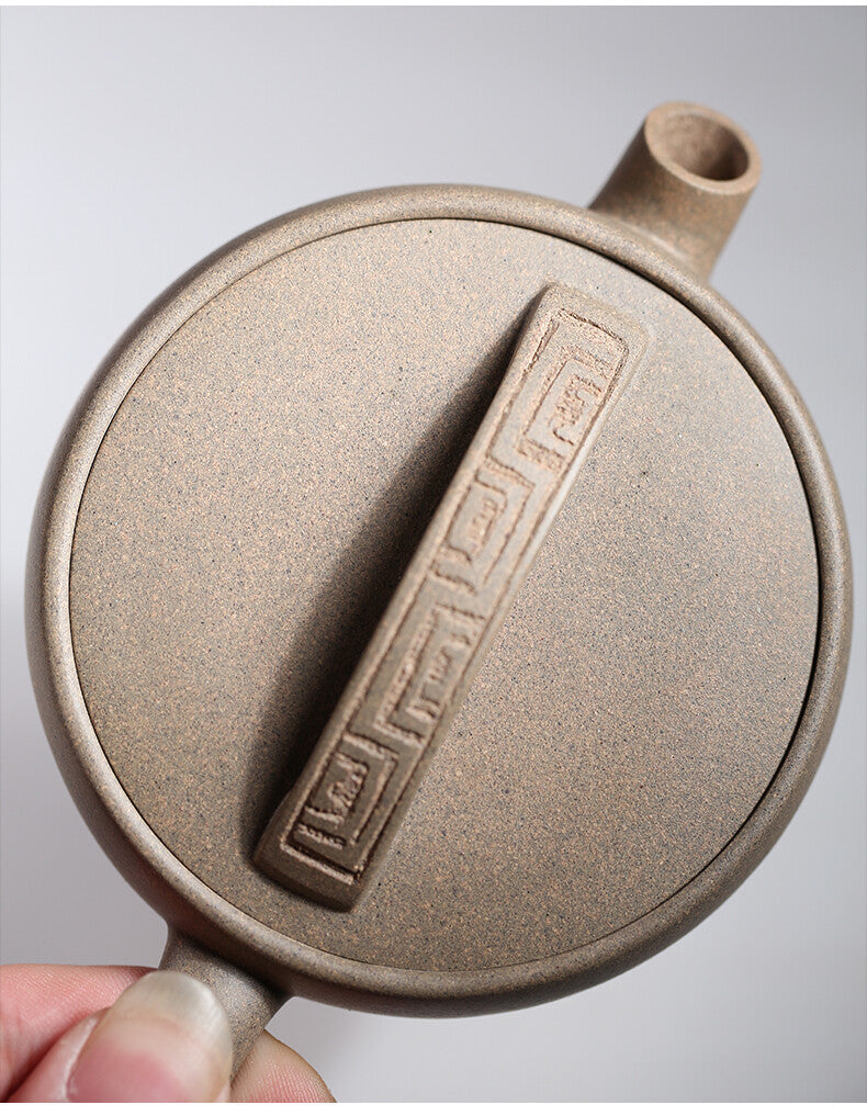 Full Handmade Tea Pot Hand Carved Real Yixing Zisha Clay Master Pot Big Mouth