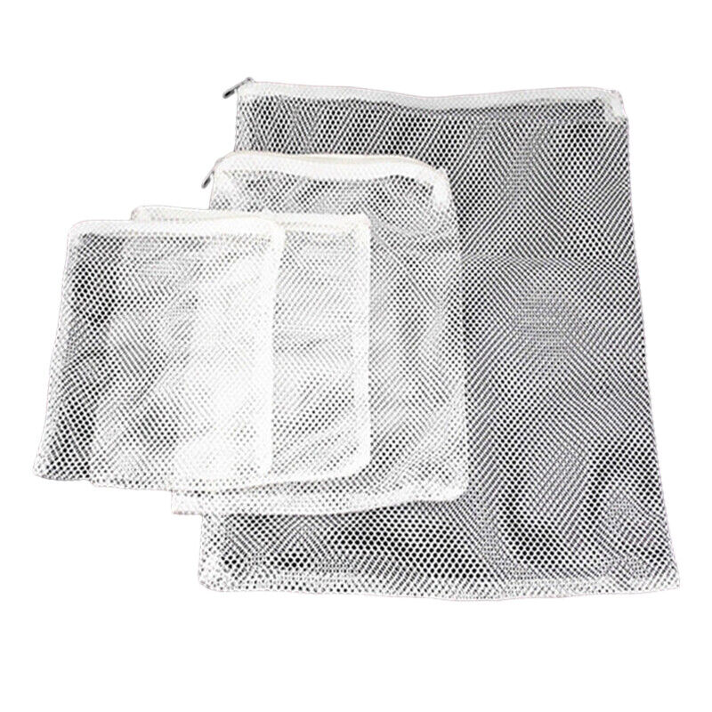 5X Aquarium Filter Material Net Bags Filter Bag Protective Net Cover With Zipper