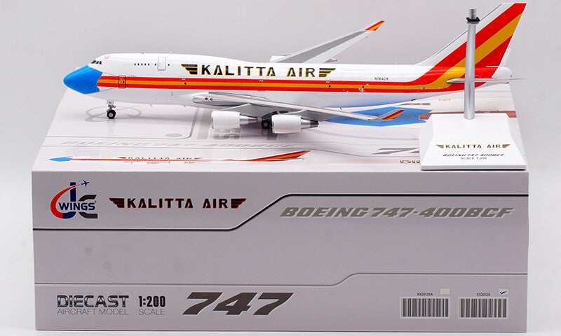 1:200 JC Wings Kalitta Air Boeing B747-400F Airplane Diecast Aircraft Model