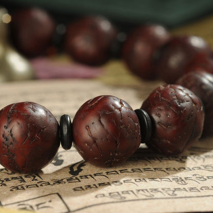Tibetan Old Phoenix Eye Bodhi Bracelet Buddhist Prayer Beads Vintage Mala