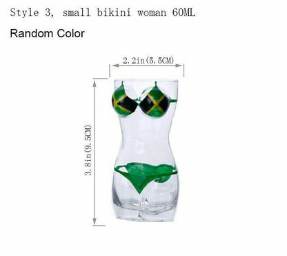 60/400ML Unique Beer Cups Funny Body Shape Wine Glass Whisky Vodka Shot Glasses