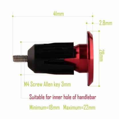 Handlebar Cap Road Mountain Bike Bicycle End Plugs Inflated Aluminum Alloy Lock