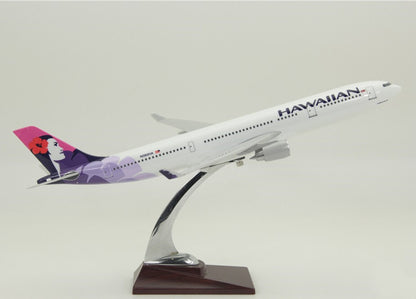40CM HAWAIIAN AIRBUS A330-200 N392HA Passenger Airplane Resin Aircrarft Model