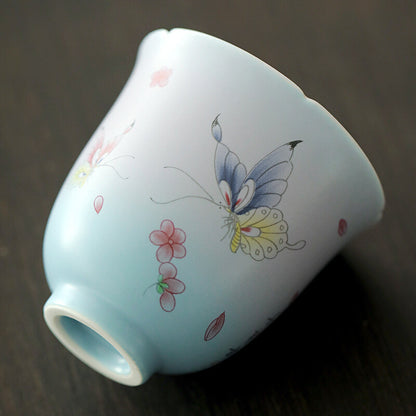 Artful Tea Cup Handmade Personal Cup Gradient Color Ceramic Chabei For Lady New