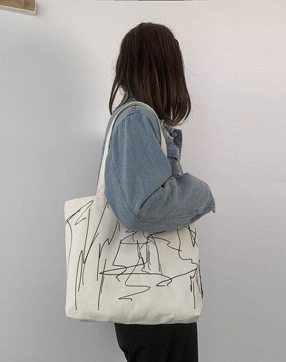 Canvas Totes Large Shoulder Bags Shopping Purse Handbag Tote Pouch 42*38 CM Bags