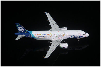 1:400 GeminiJets Alaska AIRBUS A320 Fly With Pride Passenger Plane Diecast Model