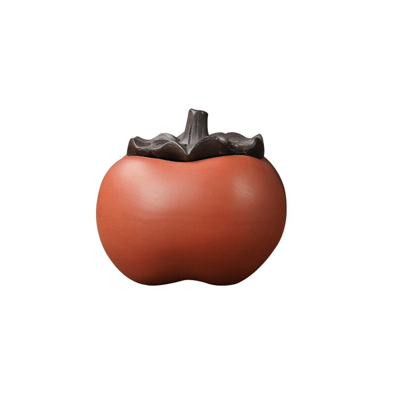 creative tea pet yixing zisha purple clay snail persimmon handmade holder to lid
