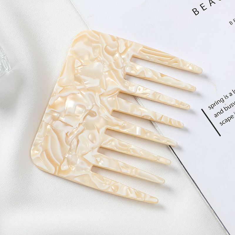 Women Hair Comb Acetic Acid Sheet Wide Tooth Anti-Static Stylish Exquisite 9.5cm