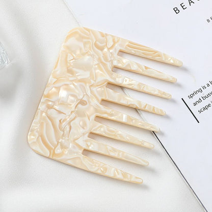 Women Hair Comb Acetic Acid Sheet Wide Tooth Anti-Static Stylish Exquisite 9.5cm
