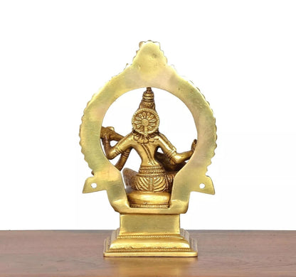 Brass Hindu Goddess of Knowledge Saraswati Idol Statue Figurine Sculpture
