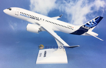 36CM 1:100 Risesoon AIRBUS A220-100 Passenger Airplane ABS Plastic Plane Model