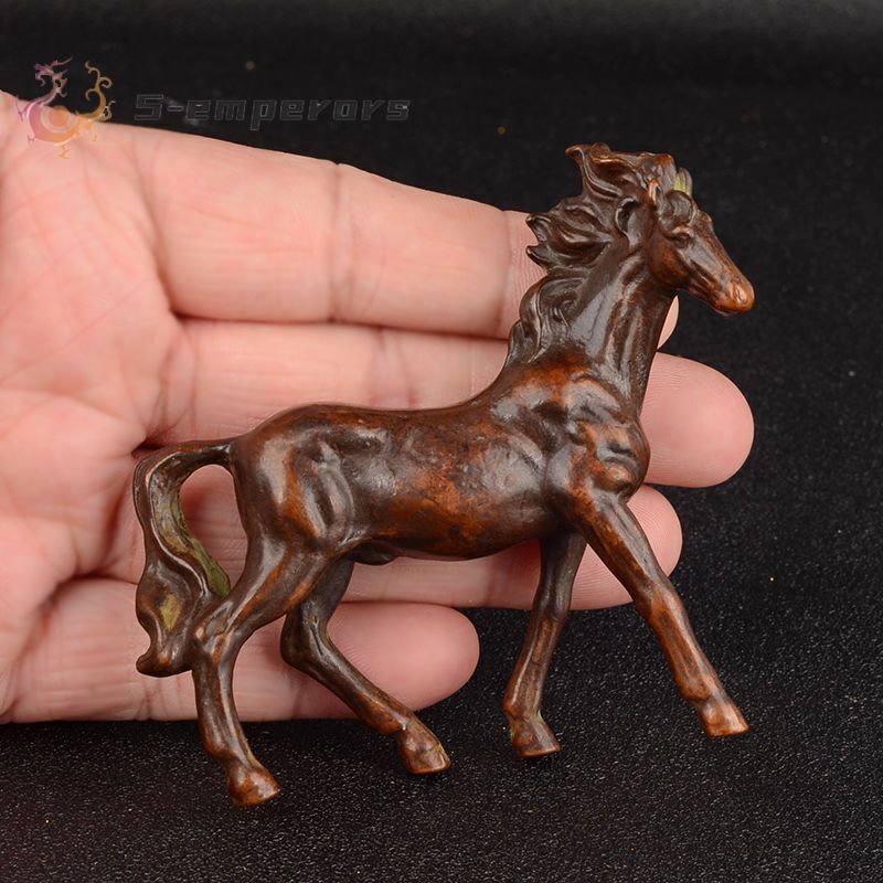 Collection copper Galloping Horse Statue figure Art Home decor good stand