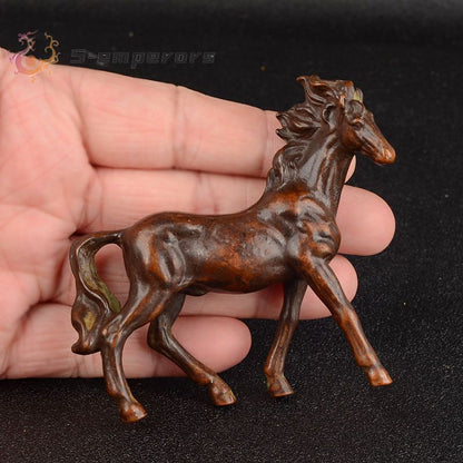Collection copper Galloping Horse Statue figure Art Home decor good stand
