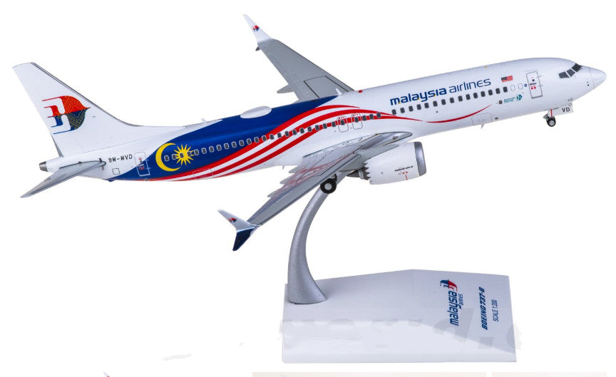 1:200 JC Wings Malaysia Airlines B737 MAX 8 Airplane Diecast Aircraft Model