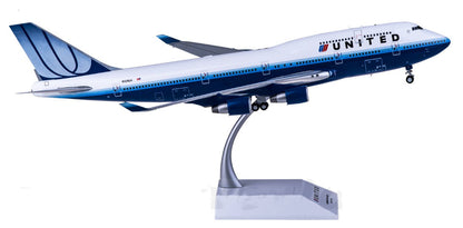 1:200 35CM JC Wings UNITED BOEING 747-400 Passenger Plane Diecast Aircraft Model