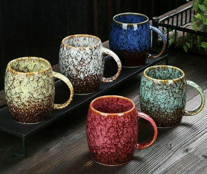 Creative Mugs 400ml Large Capacity Ceramic Coffee Tea Cups Couple Japanese-Style