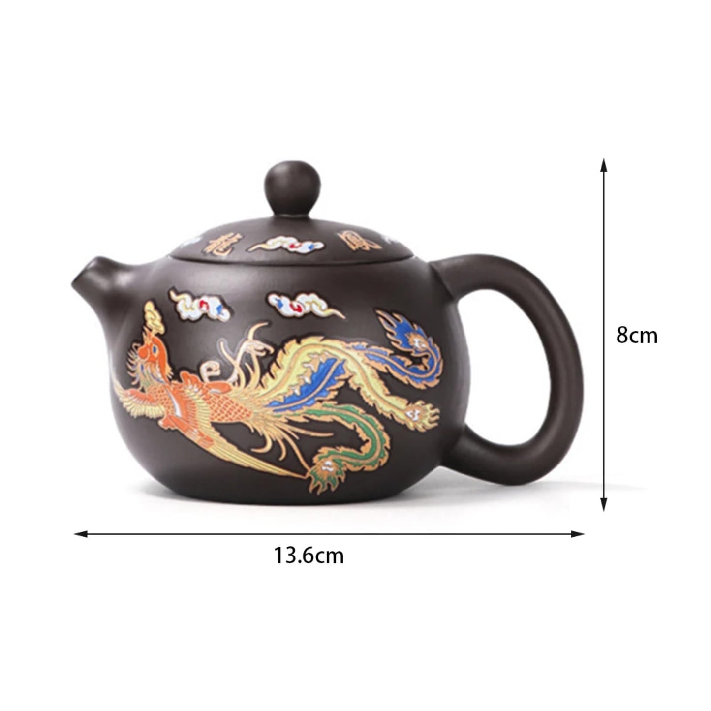 Teapot Color-changing Tea Pot 225ml 7.5oz Dragons Phoenixs Gongfu Tea Teapots