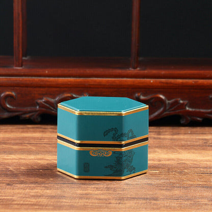 Chinese Vintage Floral Tea Tin Canister Jar Tinplate Tea Sealed Portable Tea Box