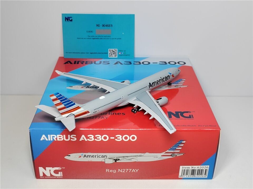 1:400 NG American AIRBUS A330-300 Passenger Airplane Diecast Aircraft Model
