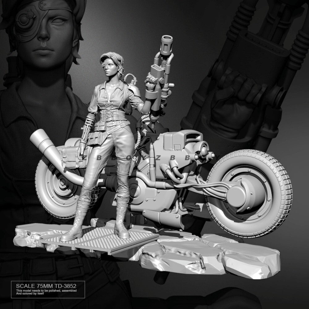 1:24 76mm resin figure model kit Locomotive Steel Hero Unassembled unpainted