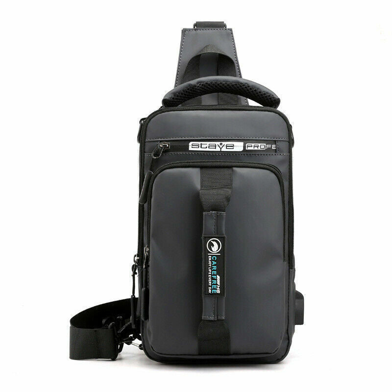 Multifunction USB Shoulder Bag Chest Bags Waterproof Travel Pack Messenger Pack