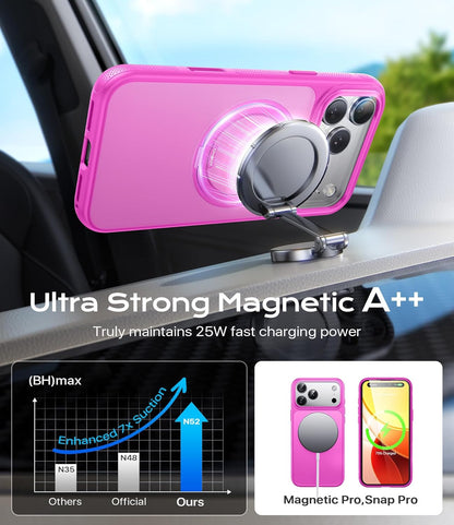 Magnetic Iphone 17 Pro Max Case, Iphone 17 Pro Max Case with Stand, Compatible w